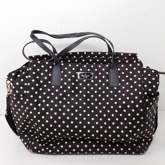Kate Spade Lovely Poke a Dot Black and White Bag/Tote/Purse - Picture 1 of 7